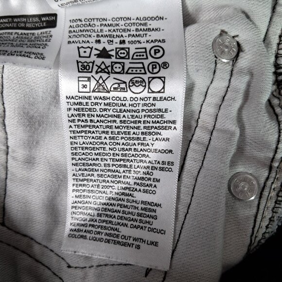 Levi's Black 505 Jeans Straight Leg Mens Size 32X29 - Picture 6 of 8